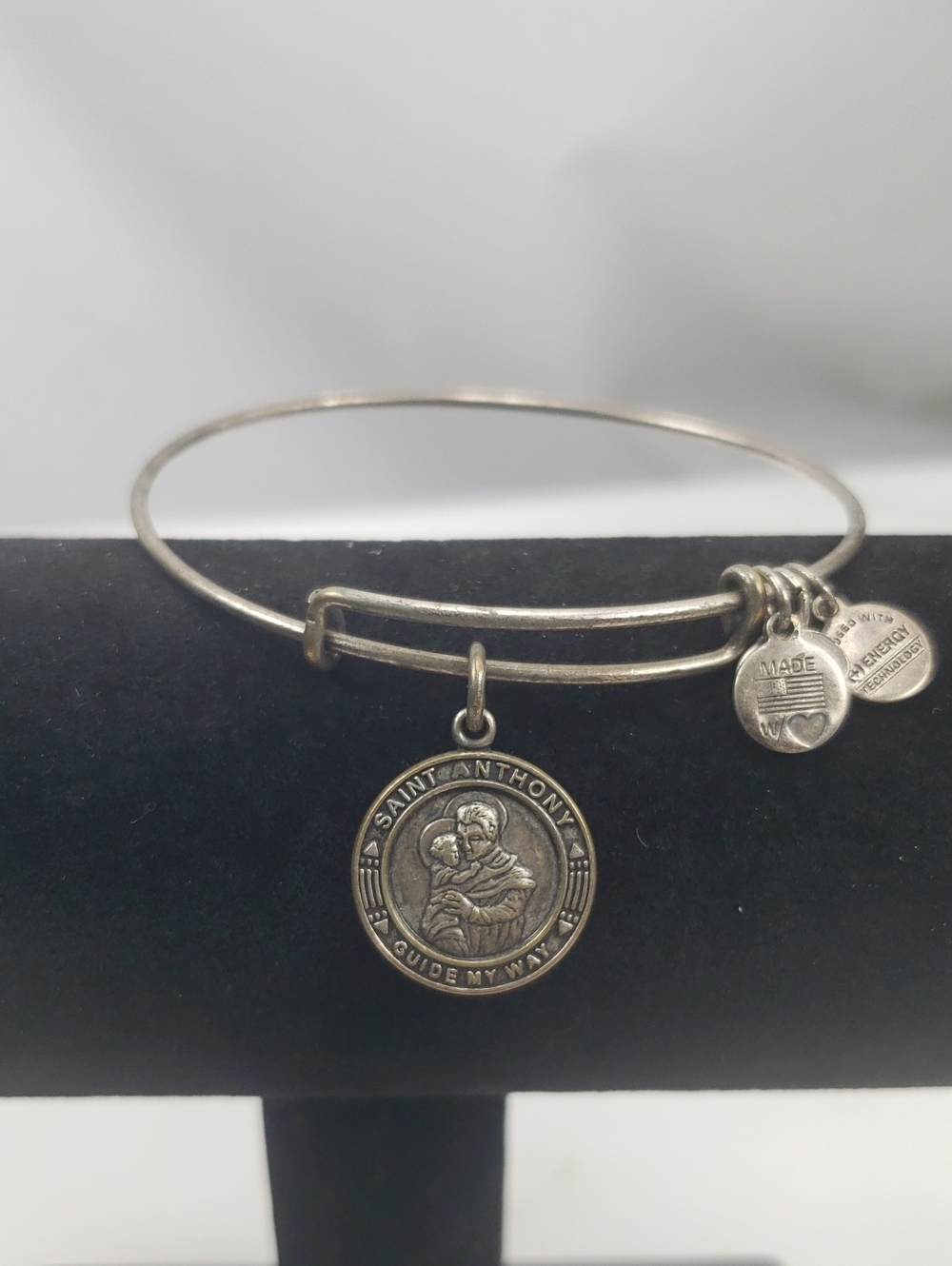 Alex & Ani Silver Tone Saint Anthony Bracelet